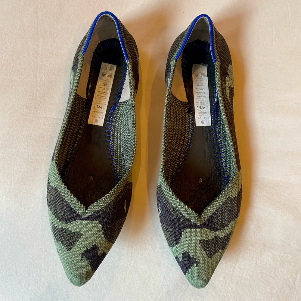 Rothy's The Point Camouflage Flats, 6.5 - Picture 2 of 4